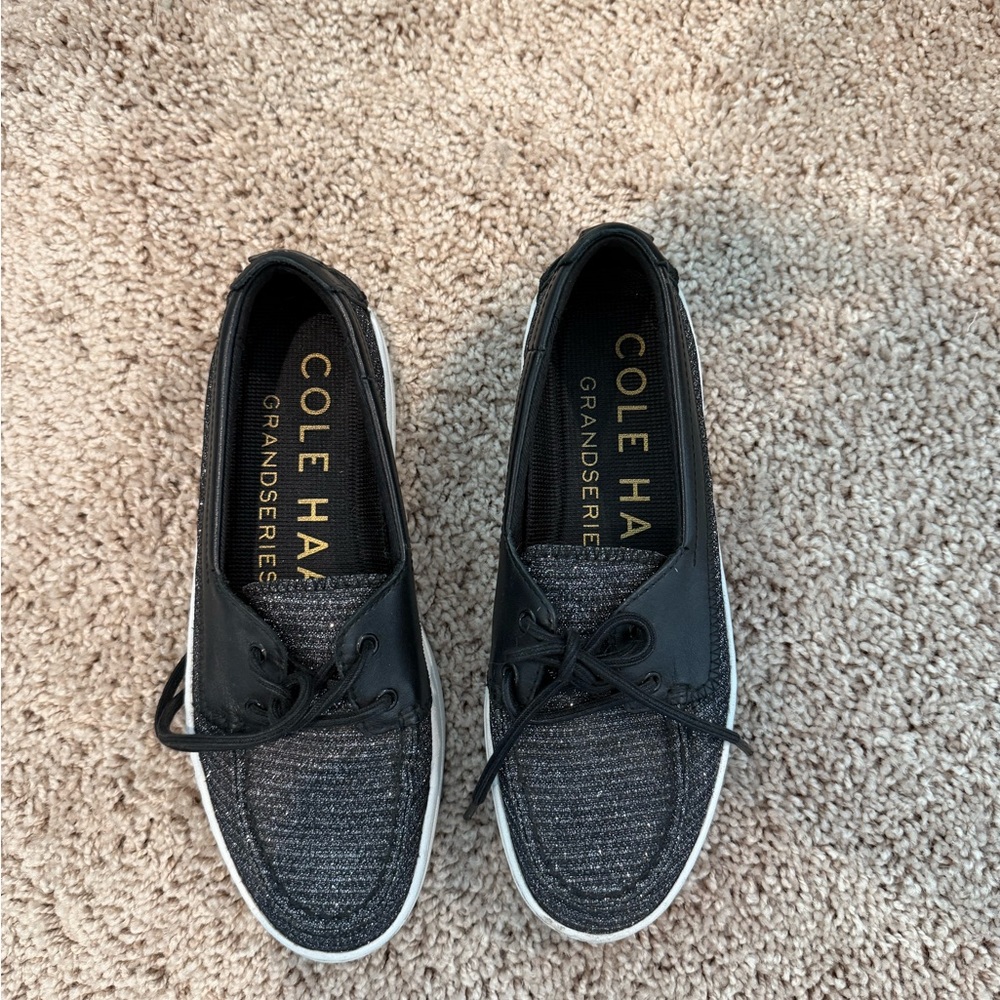 Cole Haan Women's Black Sneakers boat shoes like new